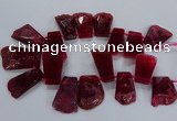 CTD2558 Top drilled 20*35mm - 30*45mm freeform agate gemstone beads