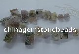 CTD2575 Top drilled 15*22mm - 25*45mm freeform druzy amethyst beads