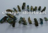 CTD2583 Top drilled 10*30mm - 10*50mm sticks plated druzy agate beads