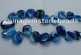 CTD2588 Top drilled 20*25mm - 30*40mm faceted freeform agate beads