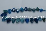 CTD2597 Top drilled 15*20mm - 25*35mm faceted freeform agate beads