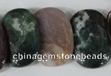 CTD26 Top drilled 20*30mm oval Indian agate beads wholesale