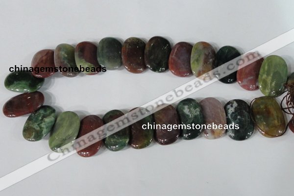 CTD26 Top drilled 20*30mm oval Indian agate beads wholesale