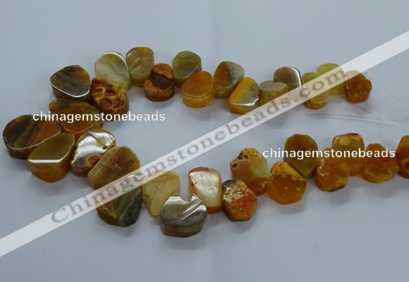 CTD2601 Top drilled 13*18mm - 23*33mm freeform agate beads