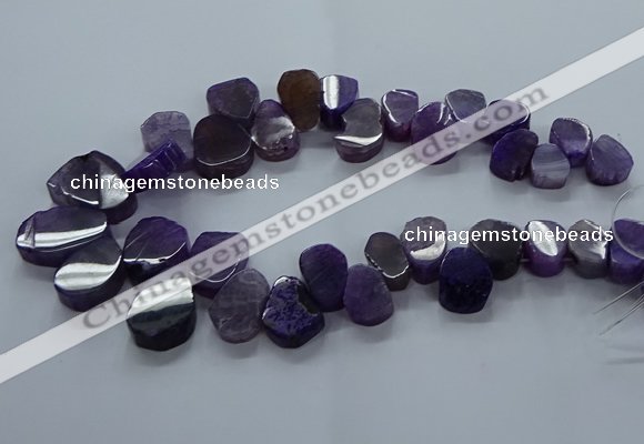 CTD2602 Top drilled 13*18mm - 23*33mm freeform agate beads