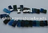 CTD2611 Top drilled 14*27mm - 16*42mm rectangle agate beads