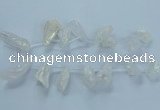 CTD2620 Top drilled 10*25mm - 20*45mm nuggets plated druzy quartz beads