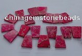 CTD2653 Top drilled 25*35mm - 30*40mm trapezoid sea sediment jasper beads