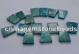 CTD2654 Top drilled 25*35mm - 30*40mm trapezoid sea sediment jasper beads