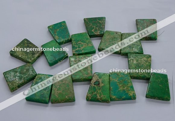 CTD2655 Top drilled 25*35mm - 30*40mm trapezoid sea sediment jasper beads