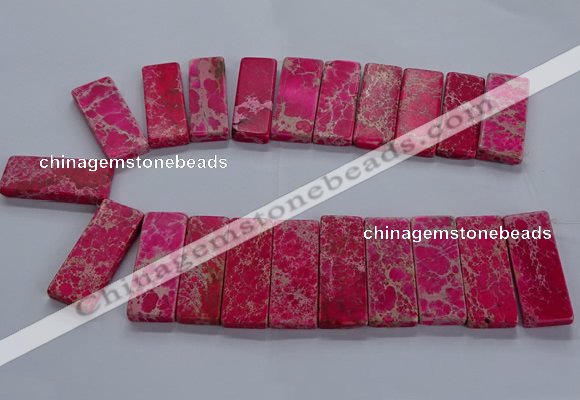 CTD2660 Top drilled 18*45mm - 20*48mm rectangle sea sediment jasper beads