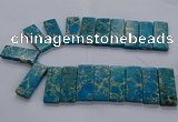 CTD2661 Top drilled 18*45mm - 20*48mm rectangle sea sediment jasper beads