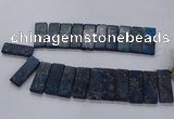 CTD2663 Top drilled 18*45mm - 20*48mm rectangle sea sediment jasper beads