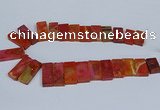 CTD2666 Top drilled 14*27mm - 16*42mm rectangle agate jasper beads