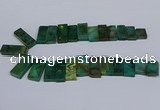 CTD2668 Top drilled 14*27mm - 16*42mm rectangle agate jasper beads