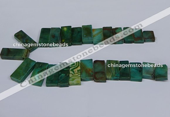 CTD2668 Top drilled 14*27mm - 16*42mm rectangle agate jasper beads