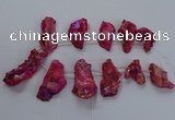 CTD2672 Top drilled 25*30mm - 35*60mm freeform plated druzy agate beads