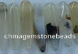 CTD2682 Top drilled 8*25mm - 10*50mm bullet montana agate beads