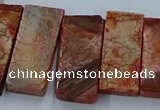 CTD2691 Top drilled 16*22mm - 16*55mm rectangle agate beads