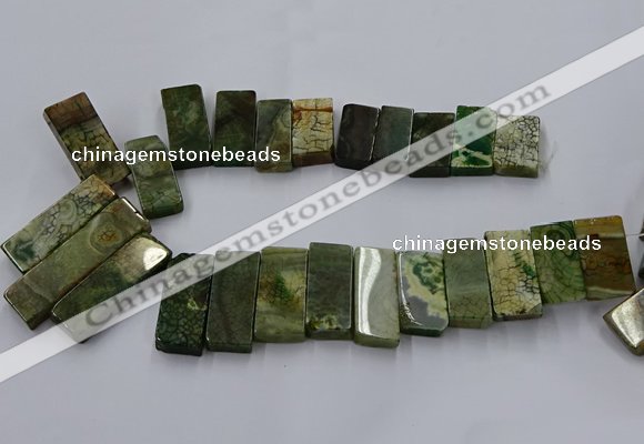 CTD2693 Top drilled 16*22mm - 16*55mm rectangle agate beads