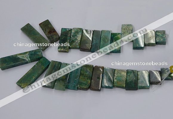 CTD2695 Top drilled 16*22mm - 16*55mm rectangle agate beads