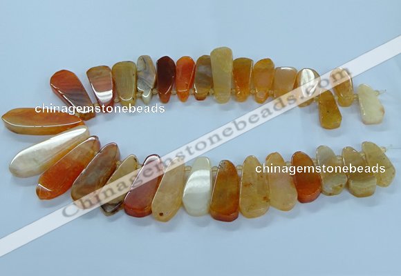 CTD2700 15.5 inches 10*25mm - 18*50mm freeform agate beads