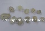 CTD2718 15.5 inches 25*30mm - 35*55mm freeform druzy agate beads