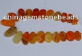 CTD2744 Top drilled 18*25mm - 22*40mm freeform agate beads