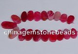 CTD2746 Top drilled 18*25mm - 22*40mm freeform agate beads