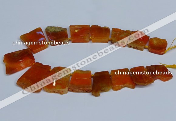 CTD2756 Top drilled 25*30mm - 35*45mm freeform agate beads