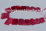 CTD2757 Top drilled 25*30mm - 35*45mm freeform agate beads