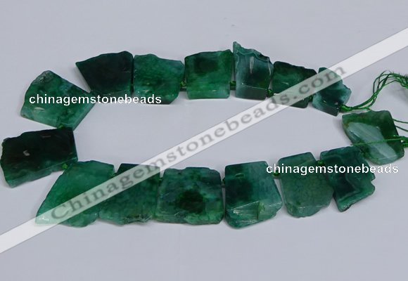 CTD2759 Top drilled 25*30mm - 35*45mm freeform agate beads