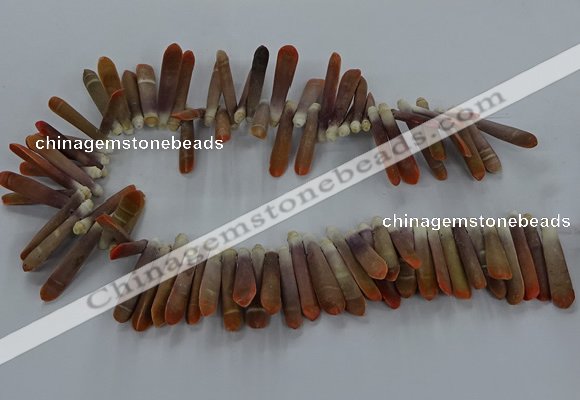 CTD2768 Top drilled 6*30mm - 8*35mm sticks sea urchin shell beads