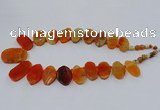 CTD2781 Top drilled 15*25mm - 25*40mm oval agate gemstone beads