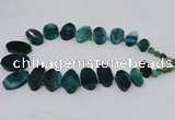 CTD2785 Top drilled 15*25mm - 25*40mm oval agate gemstone beads