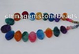 CTD2786 Top drilled 15*25mm - 25*40mm oval agate gemstone beads