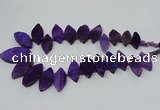 CTD2790 Top drilled 15*30mm - 25*45mm marquise agate gemstone beads