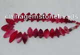 CTD2791 Top drilled 15*30mm - 25*45mm marquise agate gemstone beads