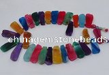 CTD2801 Top drilled 15*35mm - 20*40mm freeform agate gemstone beads