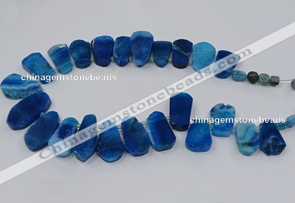 CTD2807 Top drilled 15*30mm - 20*40mm freeform agate gemstone beads