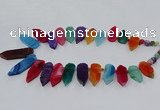 CTD2816 Top drilled 15*30mm - 15*45mm sticks agate gemstone beads