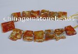 CTD2832 Top drilled 25*30mm - 35*45mm freeform agate beads