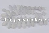 CTD2860 Top drilled 15*20mm - 22*50mm sticks plated quartz beads