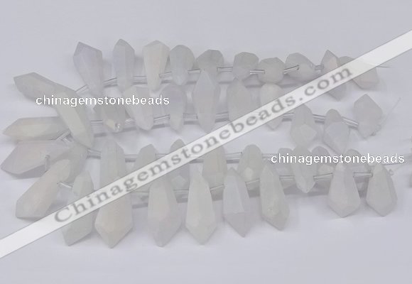 CTD2860 Top drilled 15*20mm - 22*50mm sticks plated quartz beads