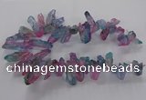 CTD2888 Top drilled 12*28mm - 16*45mm sticks quartz beads