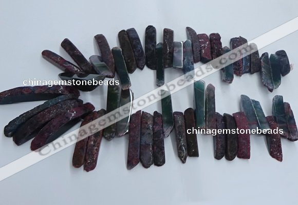 CTD2911 Top drilled 8*35mm - 10*65mm sticks agate beads