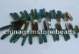 CTD2912 Top drilled 8*35mm - 10*65mm sticks agate beads