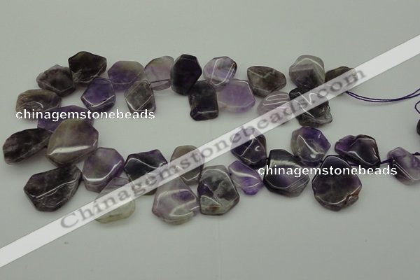 CTD304 Top drilled 15*20mm - 20*25mm freeform dogtooth amethyst beads