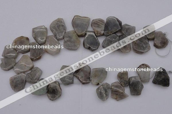 CTD306 Top drilled 15*20mm - 20*25mm freeform labradorite beads