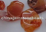 CTD307 Top drilled 15*20mm - 20*25mm freeform red agate beads